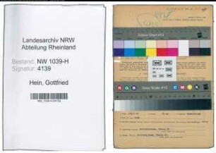 Entnazifizierung Gottfried Hein , geb. 02.01.1908 (Postbeamter)