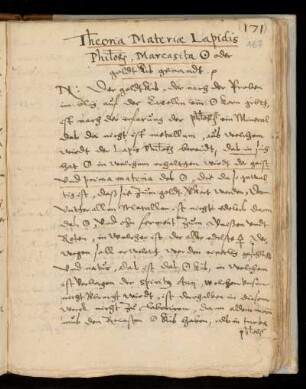 Theoria Materiae Lapidis Philosophorum, dt.