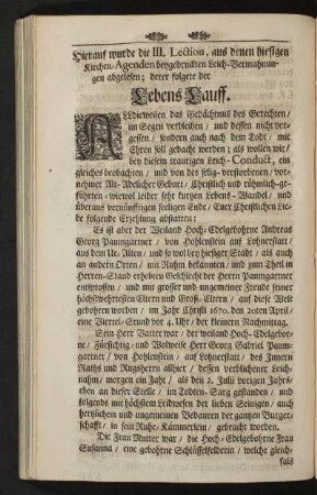 Lebens-Lauff.