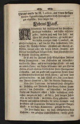 Lebens-Lauff.