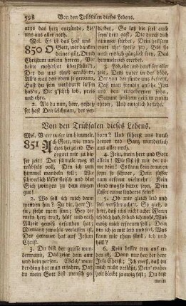Von den Trübsalen dieses Lebens.