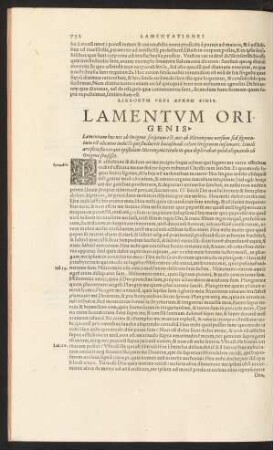 Lamentum Origenis.
