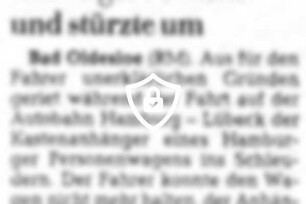 Anhänger brannte und stürzte um
