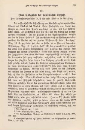 23-38 Zwei Sackgassen der paulinischen Exegese