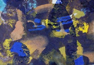Komposition mit leuchtendem blau