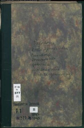 Kirchenbuchduplikat der katholischen Gemeinden in Paderborn, Kreis Paderborn (GHT 1843-1845) (Gemeinde: Katholische Gemeinden Paderborn )