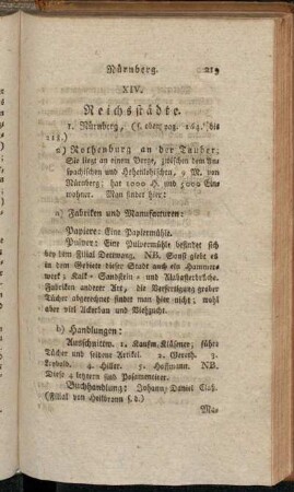 XIV. Reichsstädte.