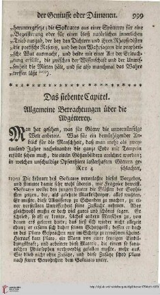 Das siebente Capitel