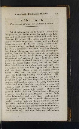 3. Abschnitt. Penetrirende Wunden mit fremden Körpern.