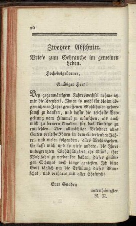 Zweyter Abschnitt. Briefe zum Gebrauche im gemeinen Leben