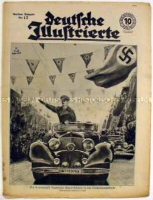 Wochenzeitschrift "Deutsche Illustrierte" u.a. zur Leipziger Frühjahrsmesse 1938 und zum Jahrestag der Wiedereinführung der Wehrpflicht