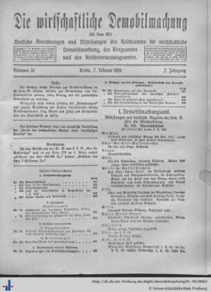 Nr. 31, 7. Februar 1919