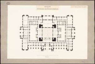 Reichstag, Berlin: Grundriss Hauptgeschoss 1:200