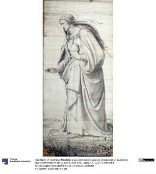 Magdalena aus der Noli-me-tangere-Gruppe neben südlichem Querschifffenster in der Ludwigskirche in München