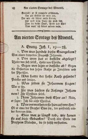 Am vierten Sontage des Advents.