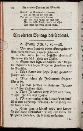 Am vierten Sontage des Advents.