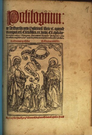 Polilogium ex Aristotelis octo Politicorum Libris manipulatum