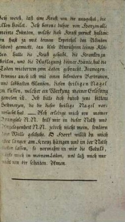 Andächtige Betrachtung des Heiligen Nagel Jesu Christi