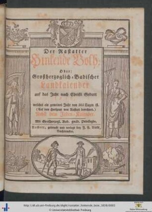 Der Rastatter hinkende Bote: ... auf das Jahr nach Christi Geburt 1838