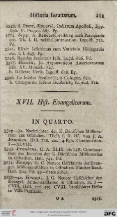 XVII. Hist. Evangelicorum