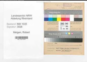 Entnazifizierung Robert Meigen , geb. 11.04.1911 (Steiger)