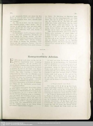 V. Kunstgewerbliche Arbeiten