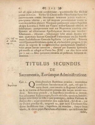 Titulus secundus.