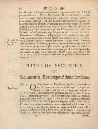 Titulus secundus.