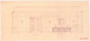 Villa von der Heydt, Berlin-Tiergarten Umbau: Wandansicht 1:20
