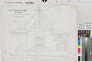 Soest (Soest) Hohnekirche (St. Maria zur Höhe) Blatt 13 Ostansicht 1886/87 1 : 50 48 x 65 1886/87 Westphal Staatshochbauamt Soest