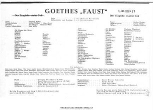 Goethes "Faust" Der Tragödie zweiter Teil