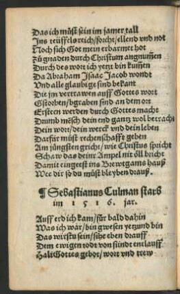 Sebastianus Culman ...