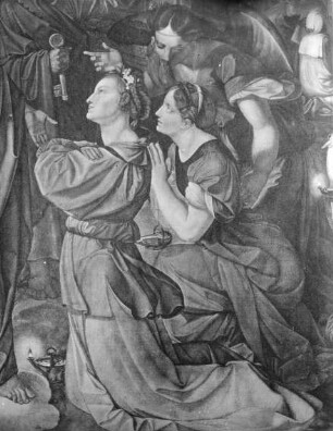 Gemälde Die fünf klugen und die fünf törichten Jungfrauen von Peter Cornelius, Düsseldorf, Städtisches Kunstmuseum