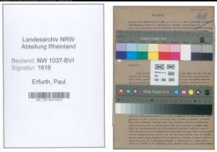Entnazifizierung Paul Erfurth , geb. 06.12.1887 (Studienrat)