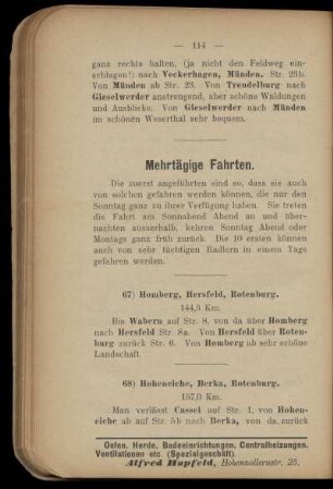 Mehrtägige Fahrten