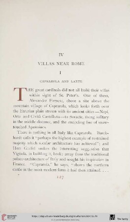 I. Caprarola and Lante