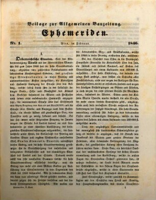 Allgemeine Bauzeitung. Ephemeriden. 2. 1846/48 (1848)