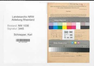 Entnazifizierung Karl Schoepper , geb. 23.09.1908 (Beamter)