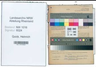 Entnazifizierung Heinrich Quick , geb. 07.11.1903 (Bauarbeiter)