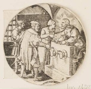 Gefangene besuchen, aus der Serie der sieben Werke der Barmherzigkeit