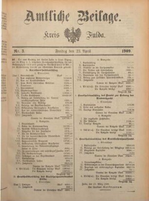 3: Beilage vom Freitag, 23. April 1909