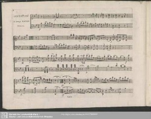 Ouverture arrangé pour le Clavecin ou Fortepiano