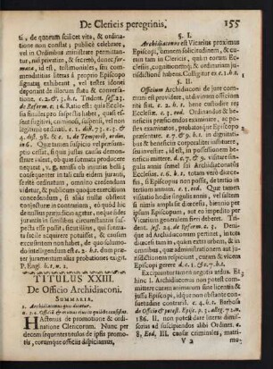 Titulus XXIII. De Officio Archidiaconi.