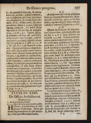 Titulus XXIII. De Officio Archidiaconi.