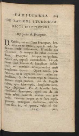 De Ratione Studiorum Recte Instituenda.