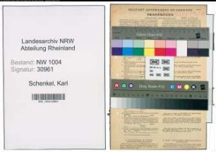 Entnazifizierung Karl Schenkel , geb. 28.03.1906 (Kaufm.Angestellter)