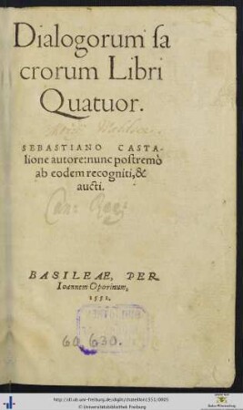 Dialogorum sacrorum Libri Quatuor