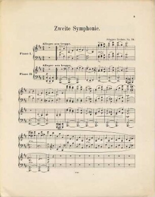 Zweite Symphonie (D-Dur) für großes Orchester : Op. 73