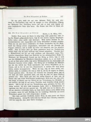 143. [An Graf Alexander zu Dohna.]