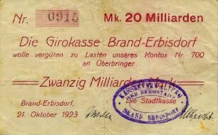 Gutschein - 20 Milliarden Mark